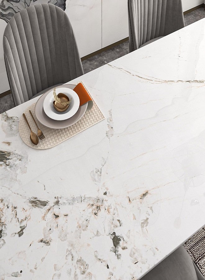 Decotalk Marble Contact Paper White Marble Contact Paper for Countertops 17.7"x120" Countertop Contact Paper Marble Countertop Vinyl Wrap Glossy Marble Contact Paper White Wallpaper for Kitchen - Image 2