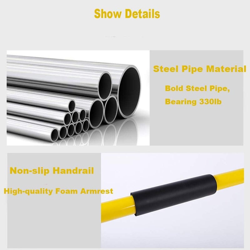 windforgecraft Parallette Bars, Dip Stand Station, Versatile Push Up and Dip Bars, with Adjustable Length and Foam Grips, Supports Strength Gymnastics Exercise - Image 3
