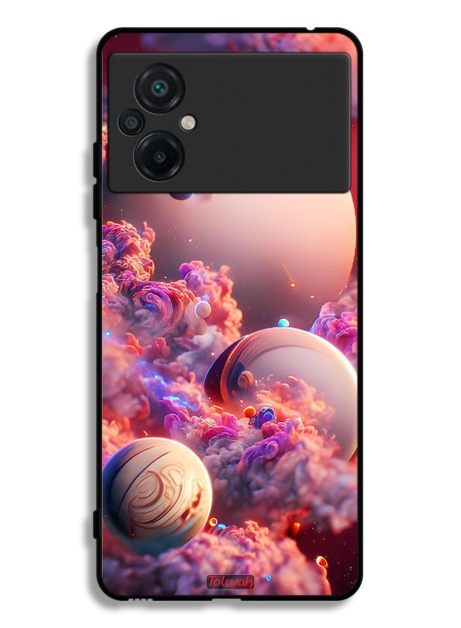 Tolwak Xiaomi Poco M5 4G Protective Case Cover Clouds Abstract Art - Image 2