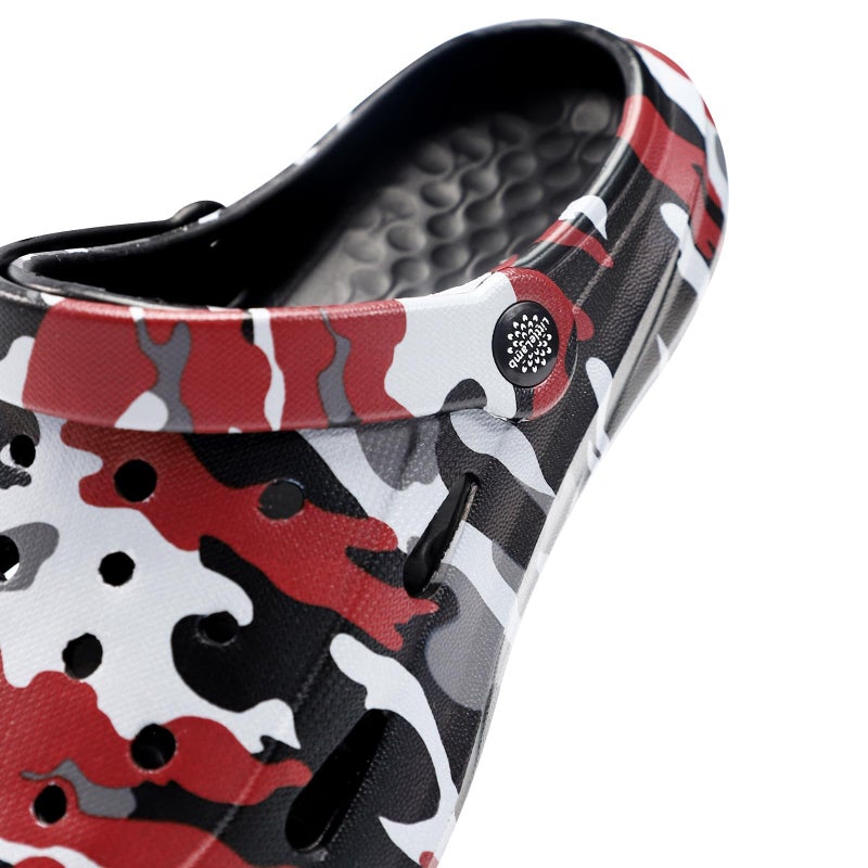 JOYFULTYKES Kids Boys Girls Classic Camo Beach Clogs | Lightweight Water Sandals - Quick-Dry Non-Slip Light and Durable ï¼ˆLittle Kid/Big Kidï¼‰ Size 1 Little Kid Camo Red - Image 4