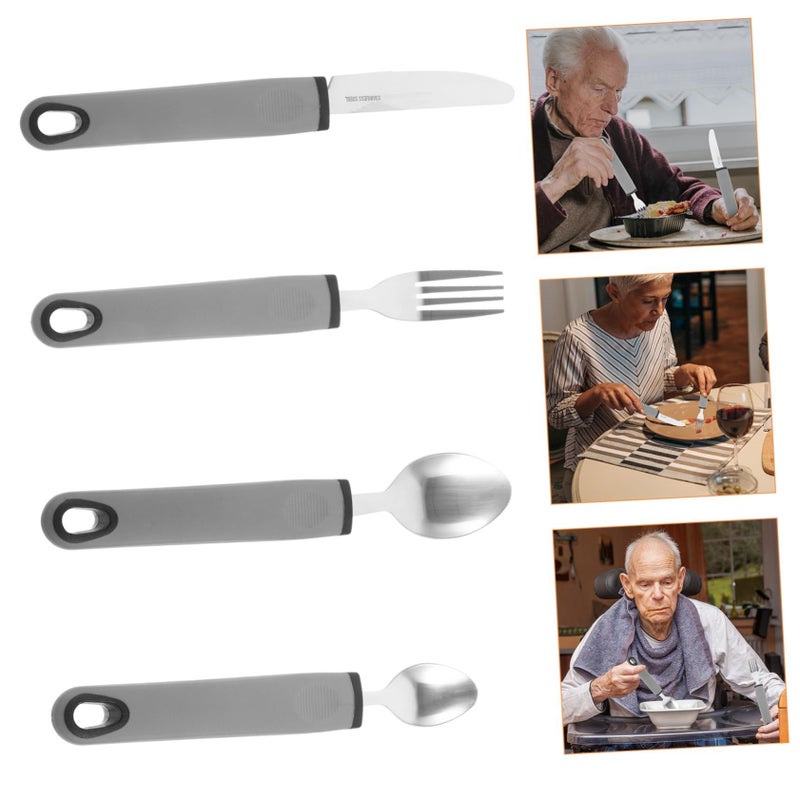 Elderly Adaptive Utensils Set Portable Skid Handle for Disabled - Image 4