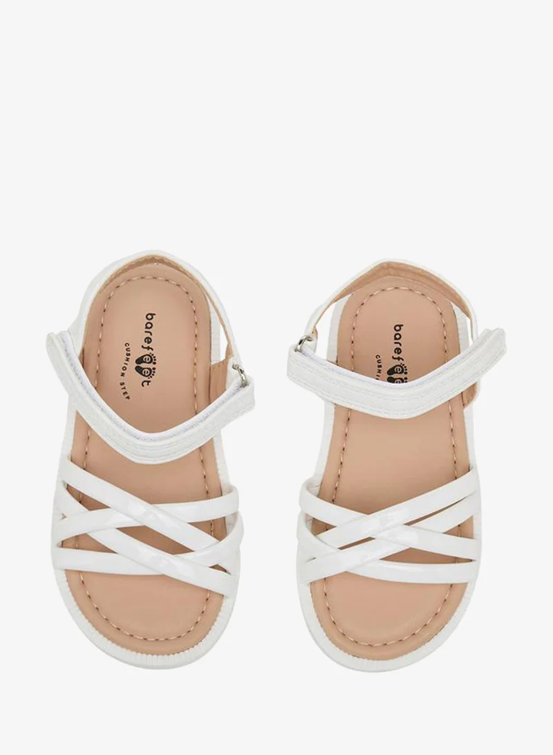بيرفيت Girls Criss-Cross Strap Hook & Loop Sandals