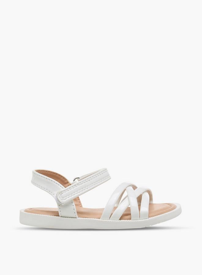 Barefeet Girls Criss-Cross Strap Hook & Loop Sandals - Image 2