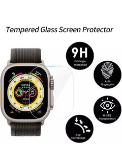 Rock Pow Rock Pow (3 Pack) Tempered Glass Screen Protector Compatible with Apple Watch Series 8 Ultra 49mm , Anti scratch screen protector  - Image 2