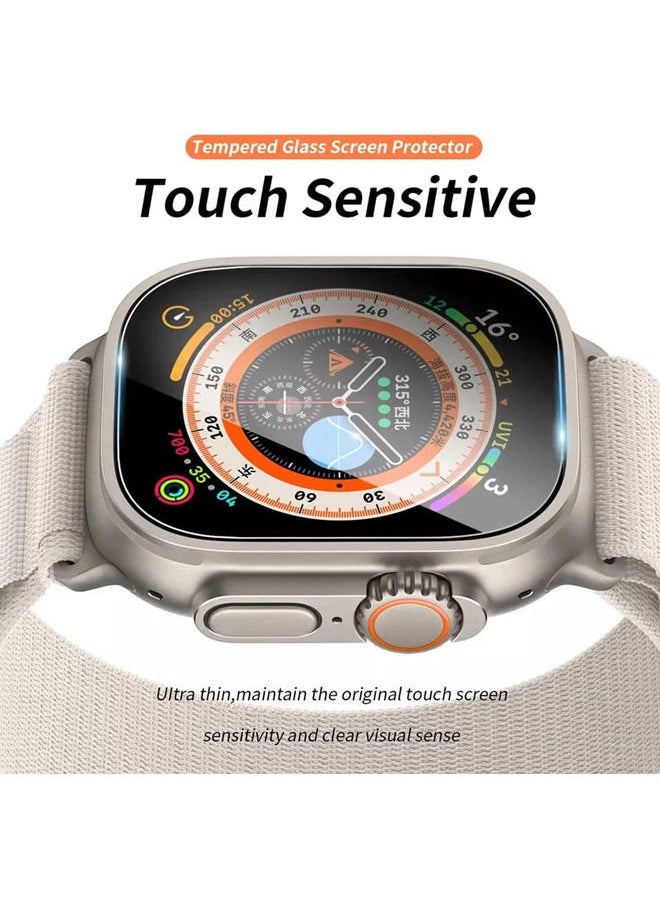 Rock Pow Rock Pow (3 Pack) Tempered Glass Screen Protector Compatible with Apple Watch Series 8 Ultra 49mm , Anti scratch screen protector  - Image 3