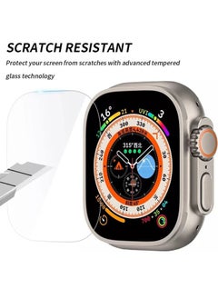 Rock Pow Rock Pow (3 Pack) Tempered Glass Screen Protector Compatible with Apple Watch Series 8 Ultra 49mm , Anti scratch screen protector  - Image 4