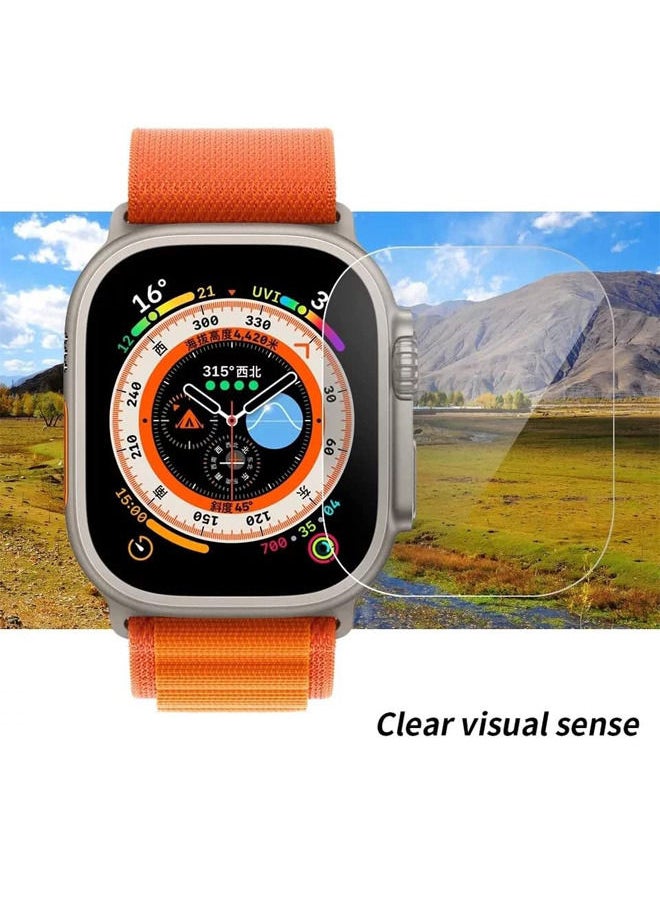 Rock Pow Rock Pow (3 Pack) Tempered Glass Screen Protector Compatible with Apple Watch Series 8 Ultra 49mm , Anti scratch screen protector  - Image 5