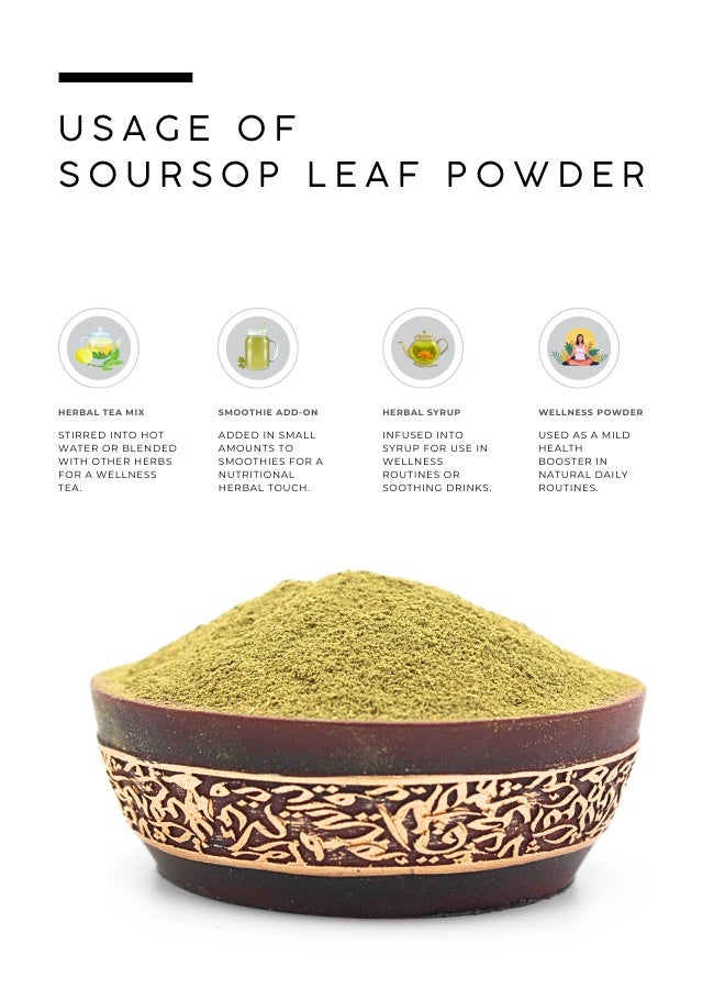 AWAFI MILL Soursop Leaves Powder | Graviola | Annona Muricata - 500 g | 17.6 Oz - Image 3