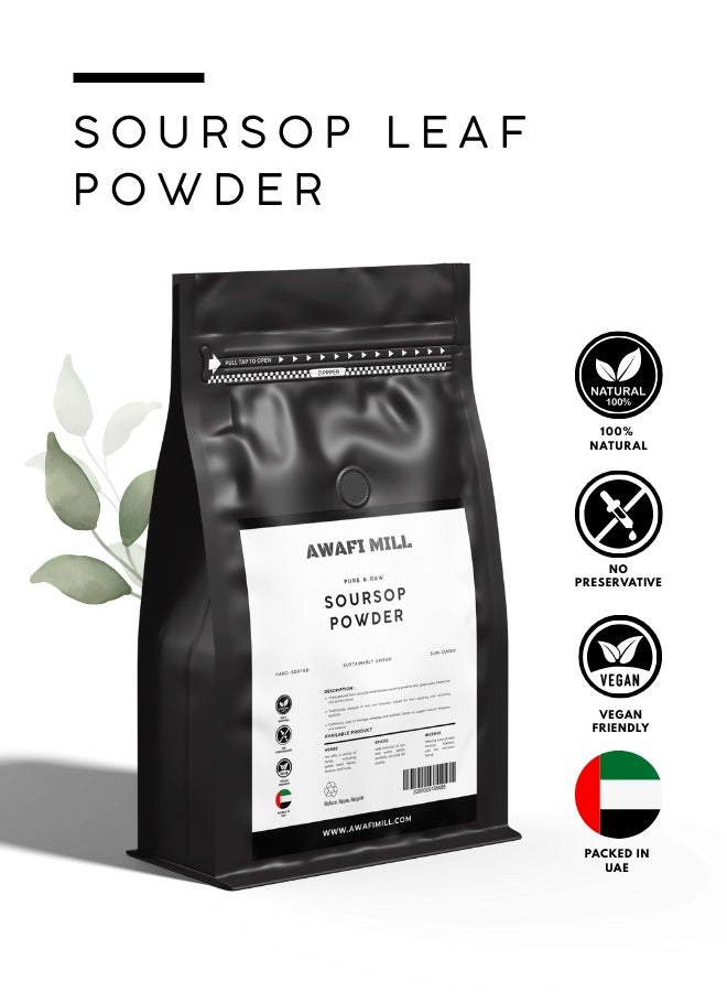 AWAFI MILL Soursop Leaves Powder | Graviola | Annona Muricata - 500 g | 17.6 Oz - Image 2