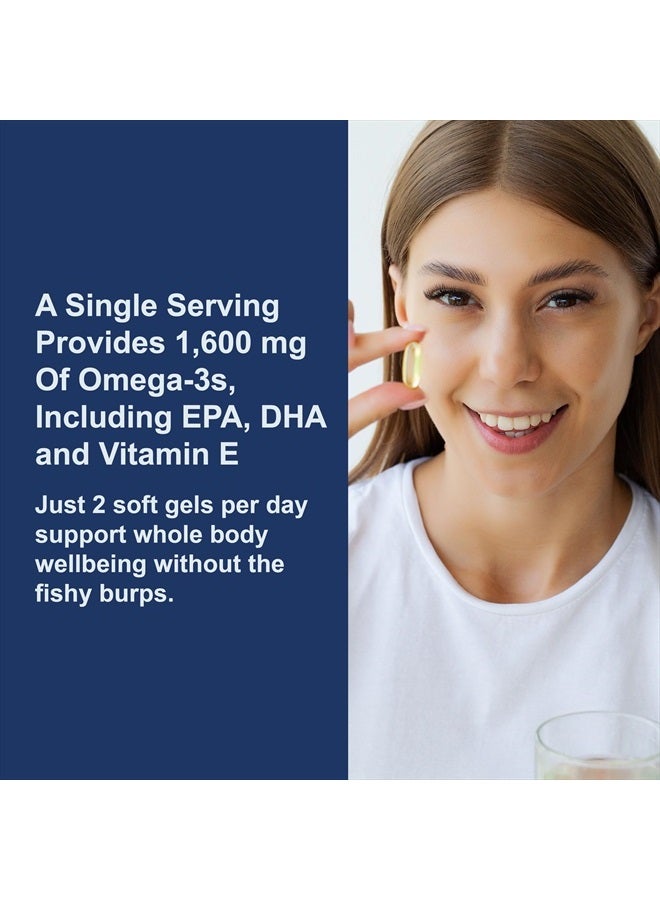 Carlson Elite Omega-3 Gems, 1600 mg Omega-3 Fatty Acids Including EPA and DHA, Norwegian, Wild-Caught Fish Oil Supplement, Sustainably Sourced Omega 3 Fish Oil Capsules, Lemon, 130 Softgels - Image 5