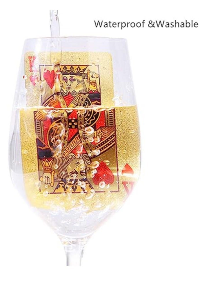 AROAQ 2 Pack Waterproof Gold and Black Playing Cards with Bag Highly Flexible Plastic Deck of Cards - Image 5