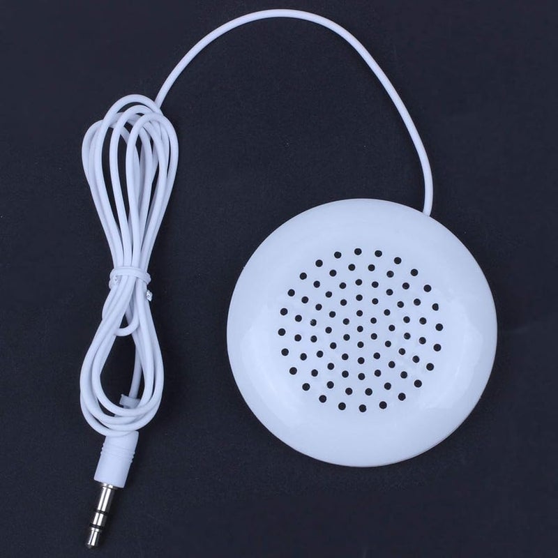 White Portable Mini Speaker Pad 3 5mm Audio Jack For MP3 MP4 CD Phone - Image 2