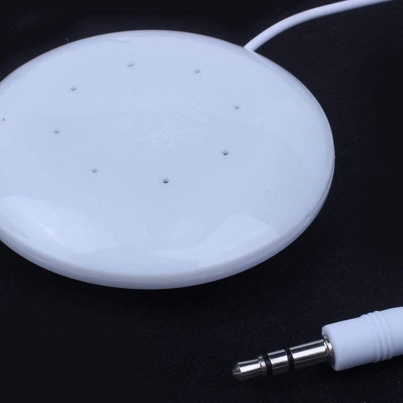 White Portable Mini Speaker Pad 3 5mm Audio Jack For MP3 MP4 CD Phone - Image 3