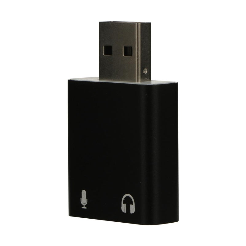 محول صوتي خارجي لبطاقة الصوت USB مع ميكروفون ومقبس سماعة الرأس جاهز للاستخدام الفوري لألعاب الكمبيوتر المحمول - Image 2