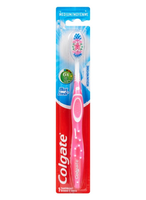 Max Fresh Medium Toothbrush Multicolor