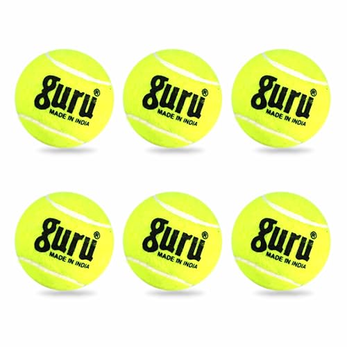 Guru Tennis Cricket Ball, Light Weight Cricket Tennis Ball, Cricket Ball (Pack of 6) - Image 1