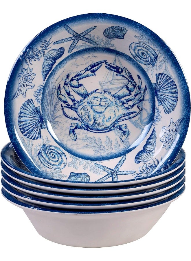 Certified International Oceanic 12 piece Melamine Dinnerware Set Service for 4 Multi Colored - Image 4