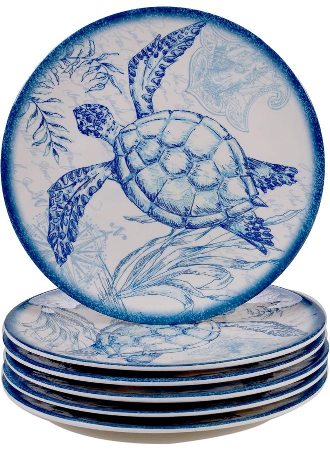 Certified International Oceanic 12 piece Melamine Dinnerware Set Service for 4 Multi Colored - Image 3