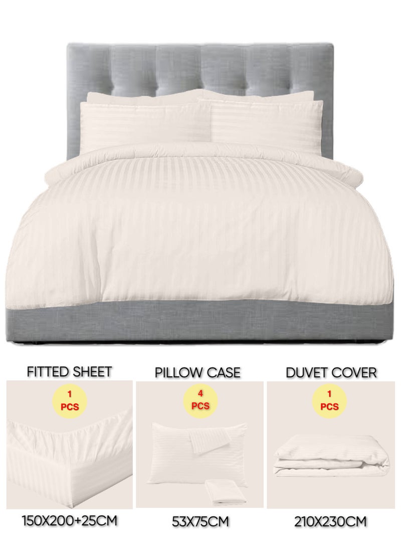 Blueberry 6 Pieces Queen Size Bed Sheet Set With Duvet Cover Bedding Set  - Image 1