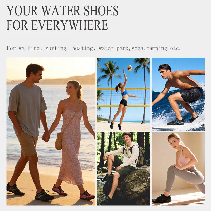 LIZRHA Water Shoes for Men and Women Quick Dry Aqua Swim Barefoot Shoes for Outdoor Fishing Beach Pool Boat Surfing Walking Water Park and Yoqa Activities - Image 3
