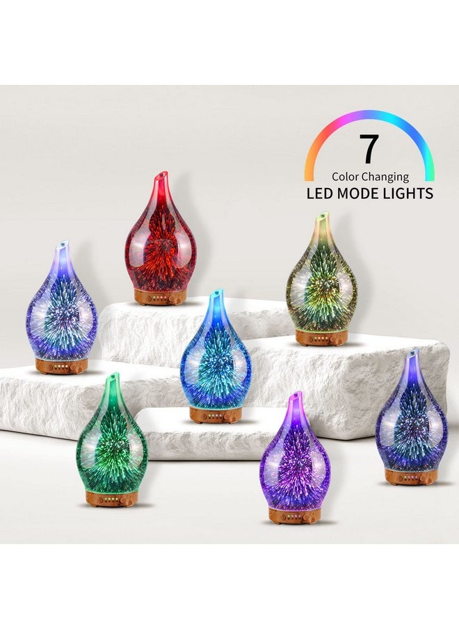 Porseme Oil Diffuser 3D Glass Aromatherapy Ultrasonic Humidifier Air Refresh Auto Shutoff Timer Setting Bpa Free For Home Hotel Yoga Leisure Spa Gift 100Ml Last 4H  - Image 2