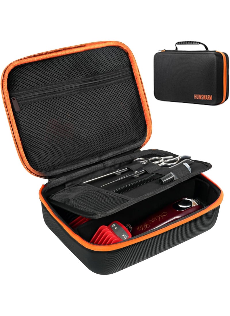 HUIMSWARM - Barber Supplies Case for BarberBarber Case Professional for Most Hair Clippers and Scissors Combs Charging Cables and Other Barber AccessoriesHard Travel Case for Hair Clippers Black - Image 1