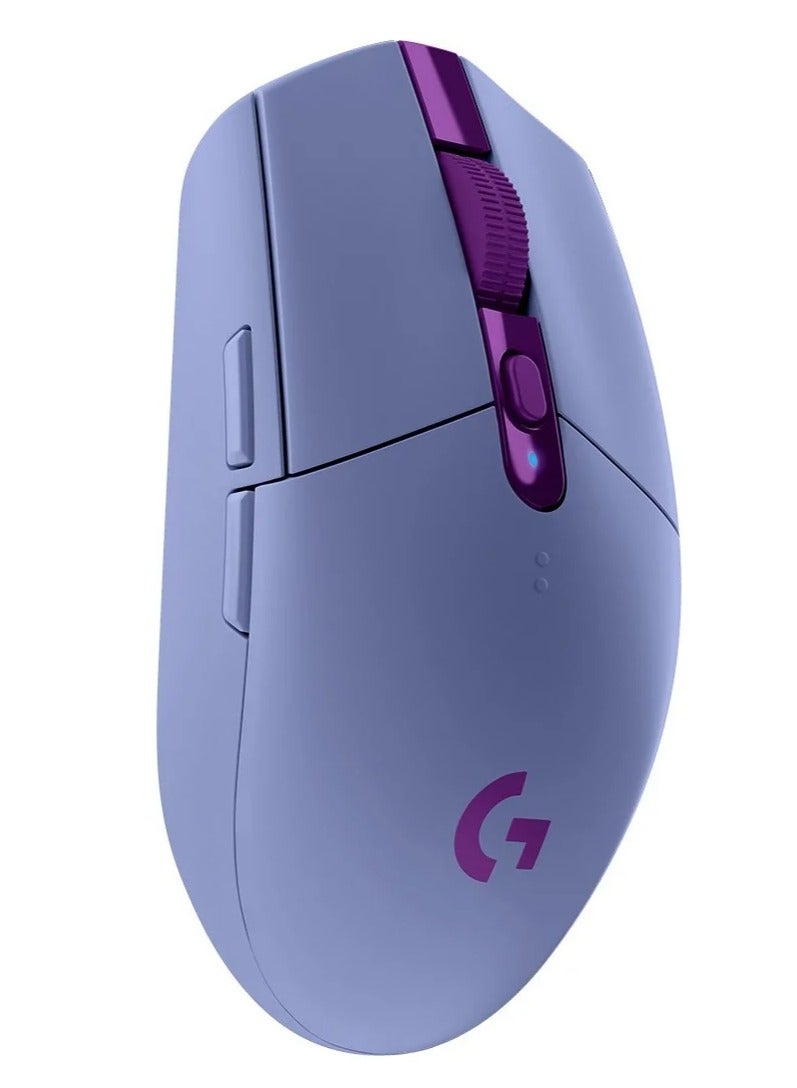 Logitech G304 Lightspeed wireless gaming mouse,HERO Sensor,Zero smoothing/acceleration/filtering,200 – 12,000 DPI,6 Programmable Button,250h Battery Life,On-Board Memory,Purple - Image 2