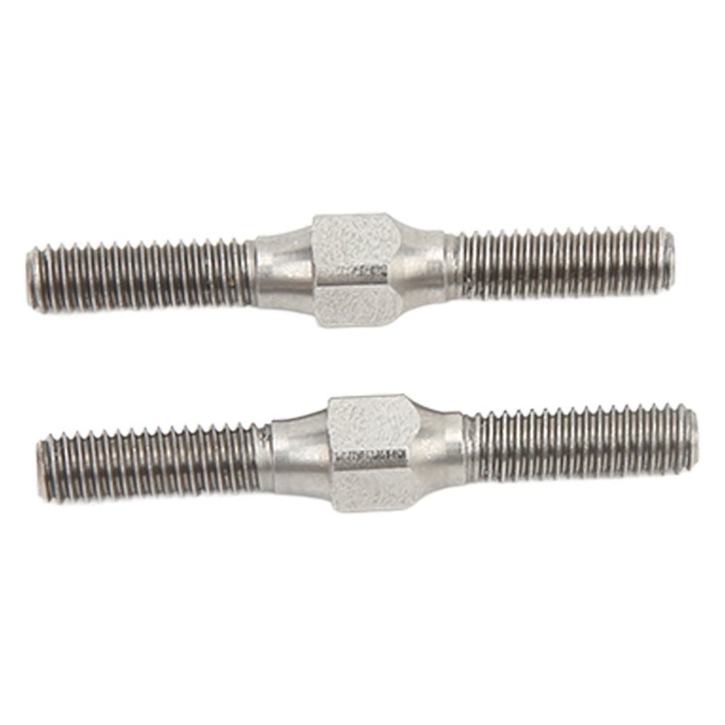 2 Pcs RC Turnbuckle Link Steel Exquisite Appearance Stable Performance RC Tie Rod for ARRMA Granite 1/10 RC Car Silver - Image 2