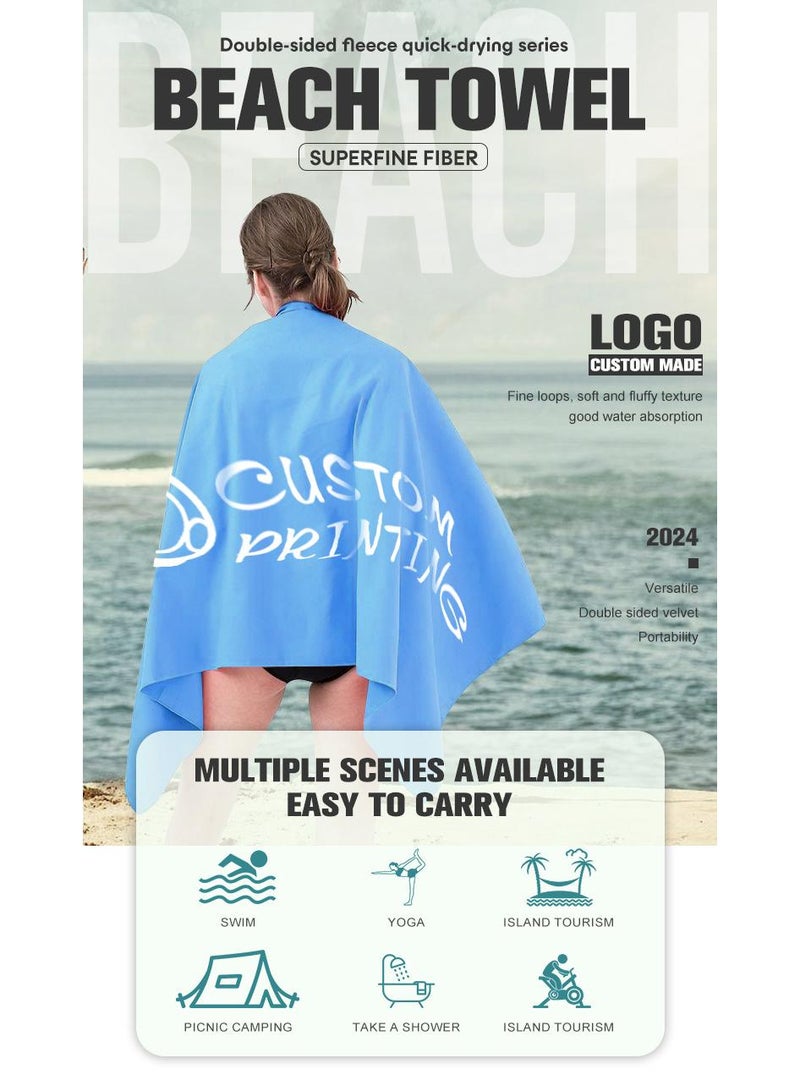 general Microfiber Quick-drying Single-sided Printed Beach Swimming Holiday Beach Towel - Image 2