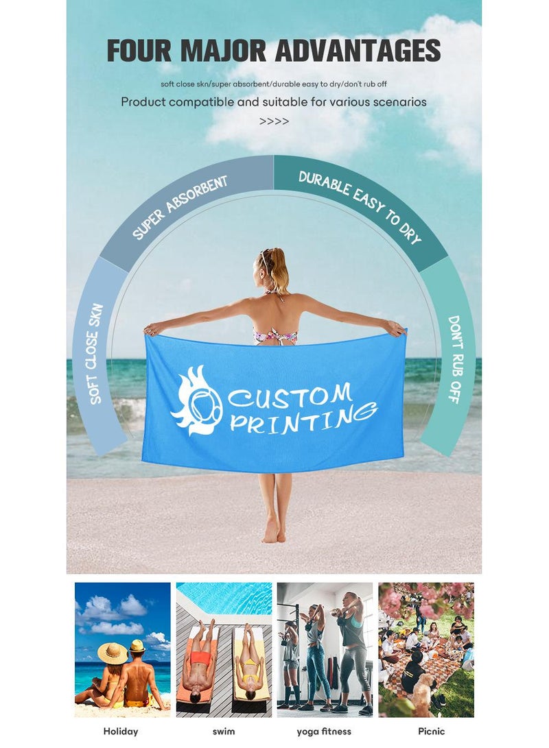 general Microfiber Quick-drying Single-sided Printed Beach Swimming Holiday Beach Towel - Image 4