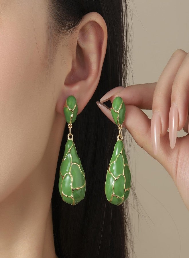SALTY Pack of 2 Earthy Enamel Luxury Gold Earring for Women | Stylish Fashion Jewellery | Accessories for Girls | Minimal Jewelry | Ideal for Gifting | Marriage, Birthday | Gift for Valentine Day - Image 4
