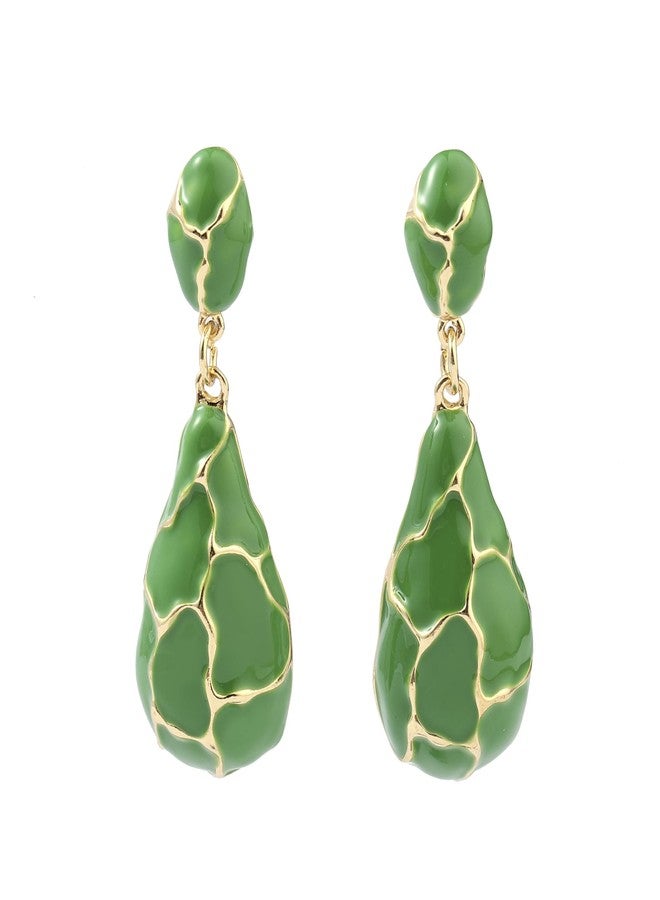 SALTY Pack of 2 Earthy Enamel Luxury Gold Earring for Women | Stylish Fashion Jewellery | Accessories for Girls | Minimal Jewelry | Ideal for Gifting | Marriage, Birthday | Gift for Valentine Day - Image 5