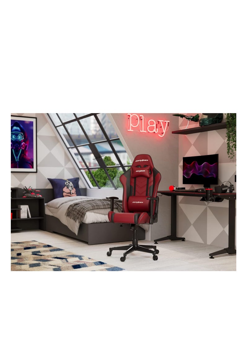 DXRacer - DXRacer Prince Series P132 Gaming Chair, Red & Black | GC-P132-RN-F2-01 - Image 1