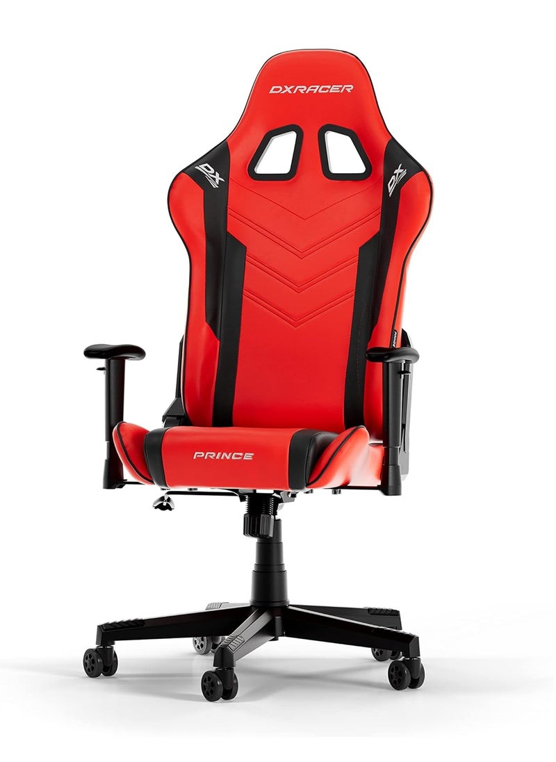 DXRacer - DXRacer Prince Series P132 Gaming Chair, Red & Black | GC-P132-RN-F2-01 - Image 1