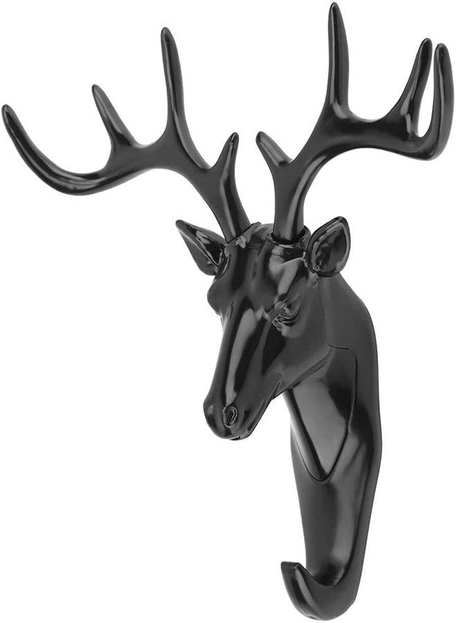 OZKET Animal Black Deer Head Antique Design Key Holder for Home Decor | Stylish Hanging Plastic Key Stand for Wall | Self Adhesive Key Hanger for Office, Living Room, Bathroom, Kitchen - Image 5