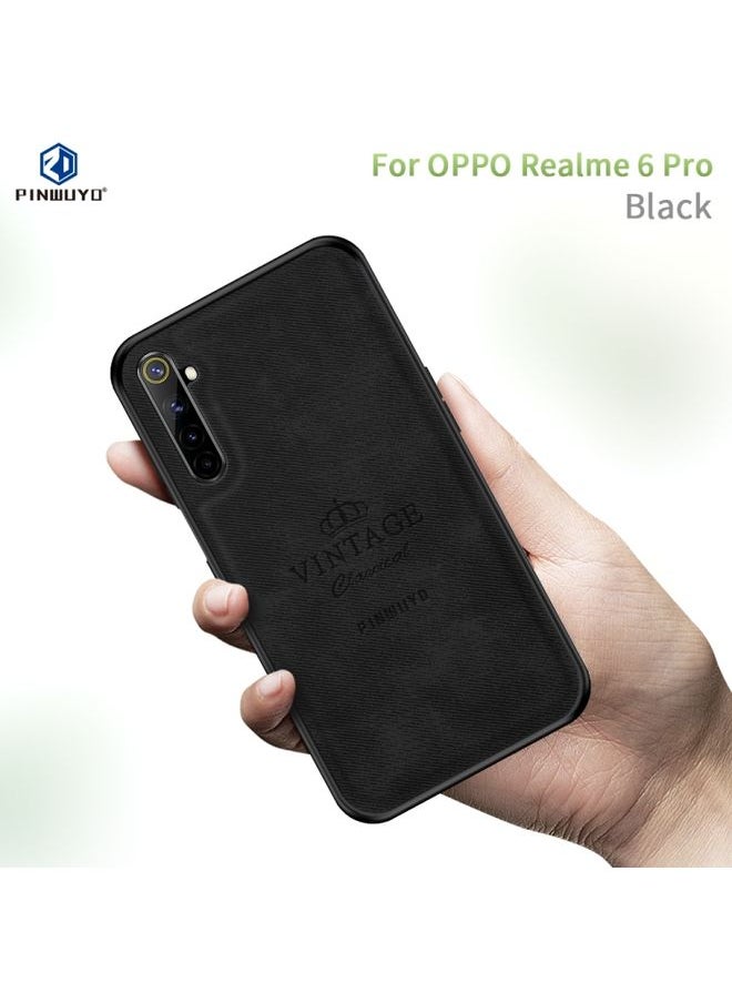 HuHa Case Cover For Realme 6 Pro PINWUYO Zun Series PC + TPU + Skin Waterproof And Anti-fall All-inclusive Protective Shell Black 