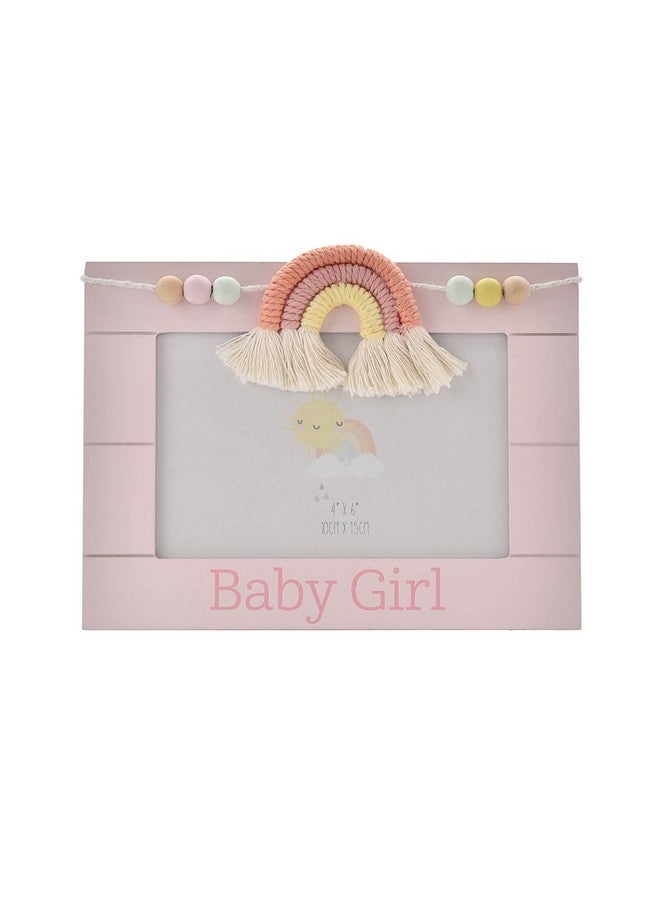 Oaktree Gifts Petit Cheri Wooden Photo Frame Macrame Rainbow Baby Girl 4X6 - Image 2