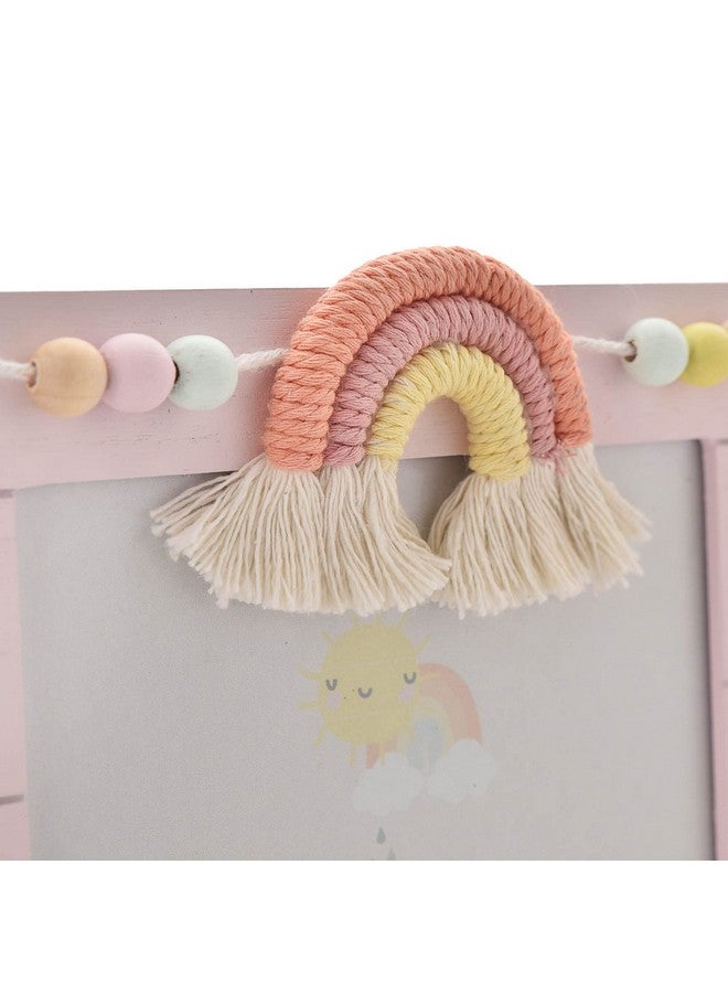 Oaktree Gifts Petit Cheri Wooden Photo Frame Macrame Rainbow Baby Girl 4X6 - Image 3
