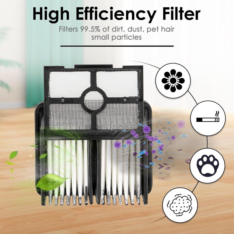 BRUVISH (7 Pack) H12 Pro Replacement HEPA Filters Compatible with Dreame H12 Pro/ H12 DUAL/ H13 Pro/ M12 Cordless Wet and Dry Vacuum Cleaner, Filters Accessories Kit, Vacuum Filters, Canister Upright Filter - Image 2