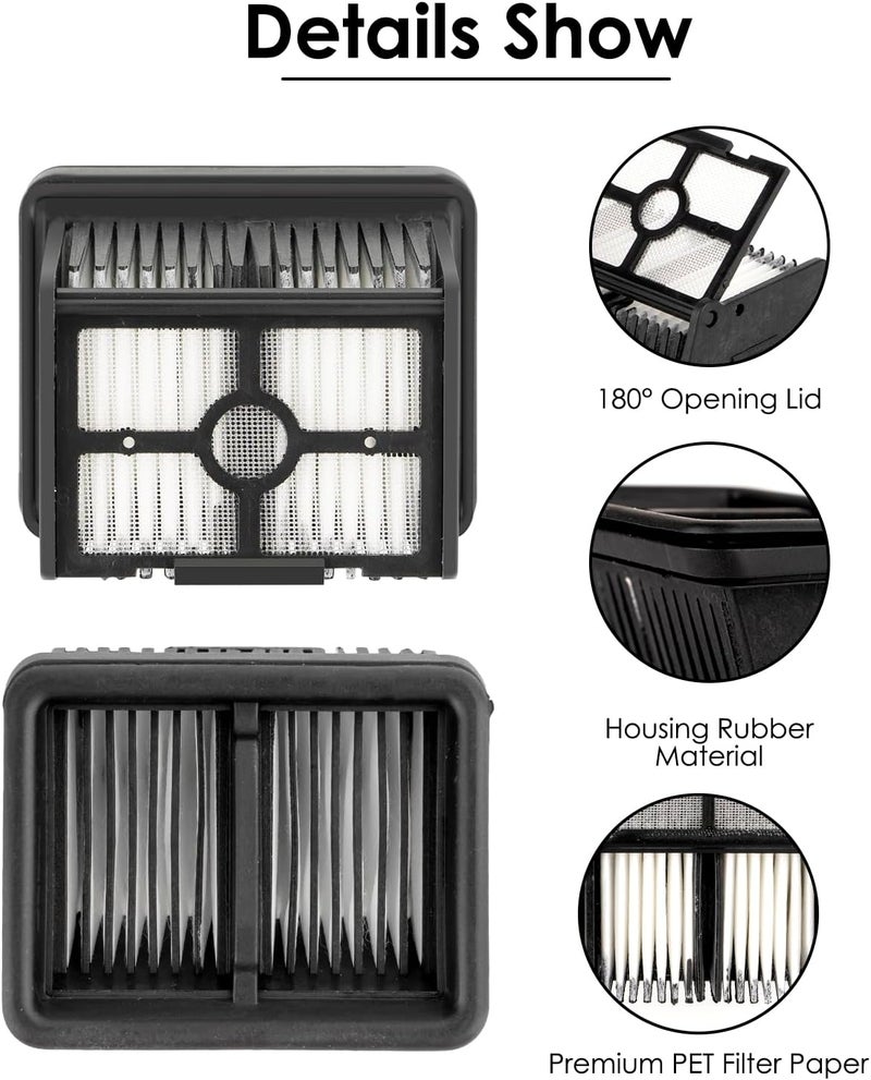 BRUVISH (7 Pack) H12 Pro Replacement HEPA Filters Compatible with Dreame H12 Pro/ H12 DUAL/ H13 Pro/ M12 Cordless Wet and Dry Vacuum Cleaner, Filters Accessories Kit, Vacuum Filters, Canister Upright Filter - Image 3
