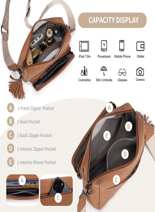 Pomelo Best Crossbody Purses for Women, Soft Leather Medium Cross Body Bags Woman, Shoulder Bag with Adjustable Strap Travel, Graphite Blue, Fashion - Image 4