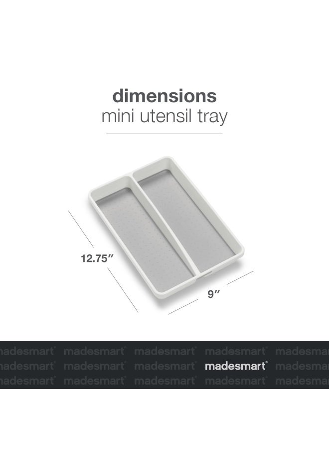 Madesmart Classic Utensil Tray Granite CLASSIC COLLECTION 3-Compartments Kitchen Organizer Non-slip Lining and Rubber Feet Easy to Clean BPA-Free Mini white 29918 - Image 5