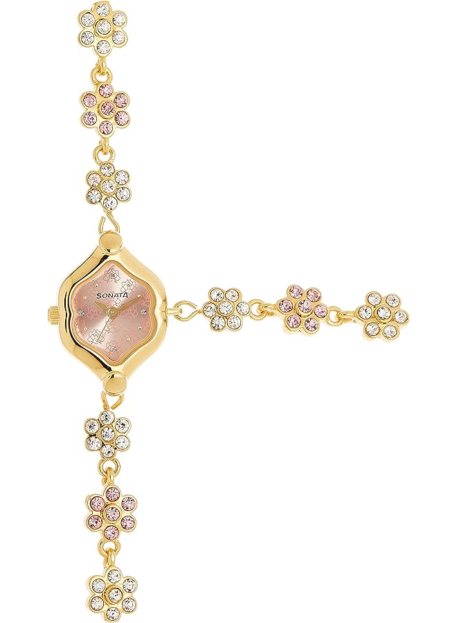 سوناتا ساعة أنالوج بقرص عنابي للنساء 8128Ym04 - Image 1