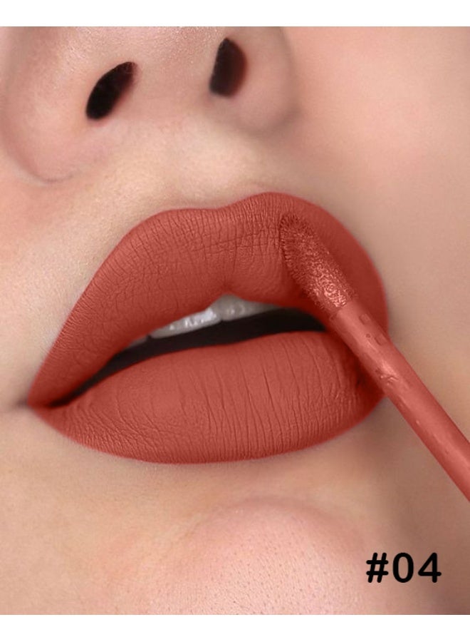 Voloria Velvet Matte Liquid Lipstick #04 – Long-lasting, Soft Matte Finish - Image 2