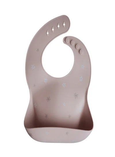 mushie Daisy Flowers Printed Silicone Baby Bib