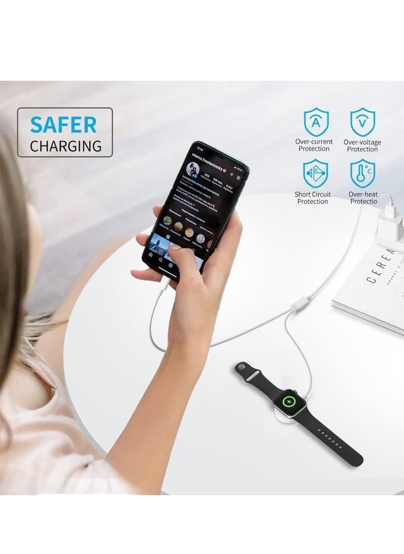 USB C Watch Charger, Magnetic Charging Cable, 4.9 ft/2m, 2 in 1 iPhone Watch Charger for Apple Watch Series SE/8/7/6/5/4/3/2/1 iPhone 14/13/12/11 Pro/Pro Max/XS Max/XS/XR - Image 5