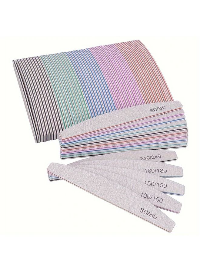 25 Pcs Professional Nail Files Set Manicure Buffing Tools Assorted Grits 80 100 150 180 240 Unscented Nail Care Kit For Gel Nail Polishing And Trimming - Image 2