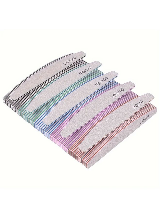 25 Pcs Professional Nail Files Set Manicure Buffing Tools Assorted Grits 80 100 150 180 240 Unscented Nail Care Kit For Gel Nail Polishing And Trimming - Image 3