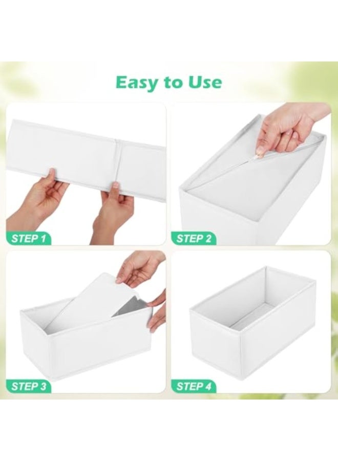 Drawer Clothing Organizer 16-Pack, White 3 Sizes Underwear Drawer Dividers, Fabric Folding Wardrobe Organizer, Can Store Baby Clothes, Bras, Underwear, Panties, Belts, Socks, Ties  - Image 3