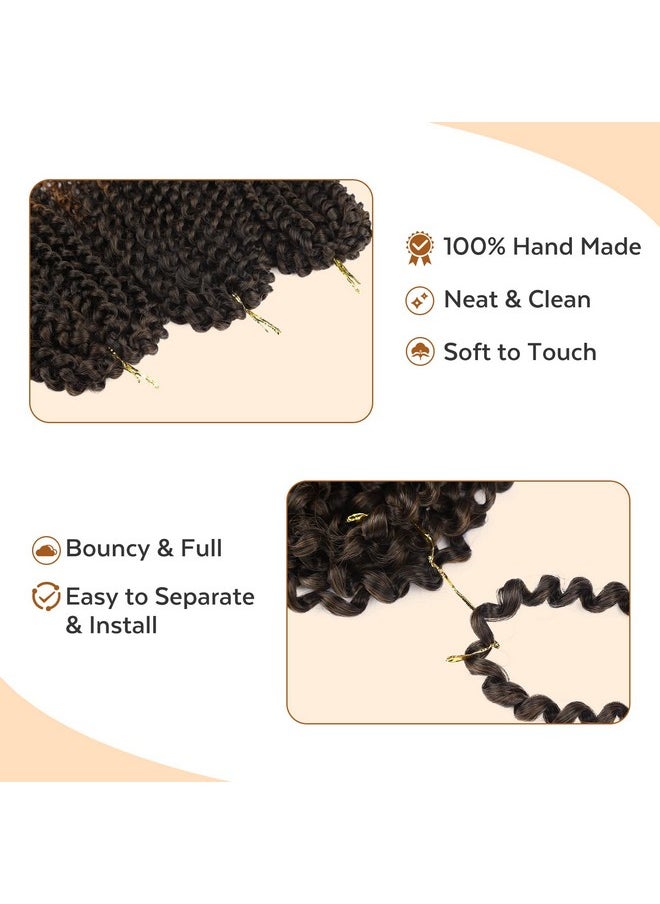 هان HANNE Afro Kinky Curly Yanky Twist Crochet Hair Bunny للنساء والرجال ذوي البشرة السمراء، 3 حزم شعر مجعد بني أومبير، وصلات شعر مجعدة صناعية (T1B/30)  - Image 5